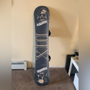 Rare Burton Duece XIII Skull Snowboard & Bindings 155CM USED